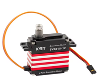 Moteur servo numérique HV à engrenages métalliques sans balais KST SV6010-12 70Kgf.cm 0.09sec DC12V en alliage d'aluminium 4 pôles pour RC à grande échelle
