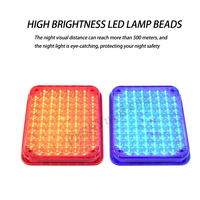 Baru SMD LED Kecerahan Tinggi Merah Biru Ambulans Sisi Lampu LED Strobo Flash Lampu