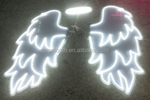 Ailes <span class=keywords><strong>d</strong></span>'<span class=keywords><strong>ange</strong></span> géantes en métal, lisses, <span class=keywords><strong>d</strong></span>écoratives, colorées, éclairées par LED - Product Image 6