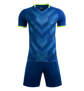 Großhandel Fußball tragen Uniform Erwachsene Sport Trikot Fußball benutzer definierte Logo und Name Fußball Trikot Herren Fußball Team Wear Sets - Product Image 4