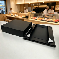 Scatola per Sushi Pieghevole Magnetica Personalizzata, Materiali Riciclati Ecologici, Cartone Grigio Resistente all'Olio, Laminazione Opaca per Alimenti