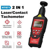 Ht671 2-in-1 Tachometer Digital Kontak dan Speedometer 99999rpm Ip65 -20c~50c Pengujian Suhu Operasi