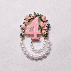 Regalo per Gruppo Sociale Universitario - Gioiello in Smalto Rosa 1908 - Distintivo di Amicizia Associazione <span class=keywords><strong>Sorelle</strong></span> Greche - Spilla Numerata da 1 a 20 - Product Image 5