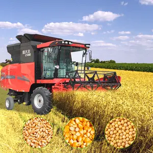 2024売れ筋多機能穀物小米小麦トウモロコシ大豆コーンコンバインハーベスター