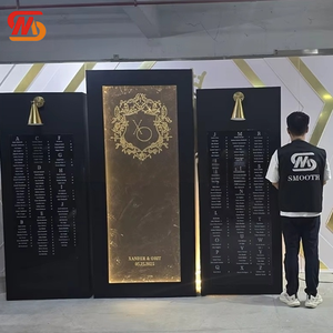 ป้ายแผนที่ที่นั่งงานแต่งงานสีดำ ป้ายต้อนรับ ฉากหลัง ราคาโรงงาน - Product Image 2