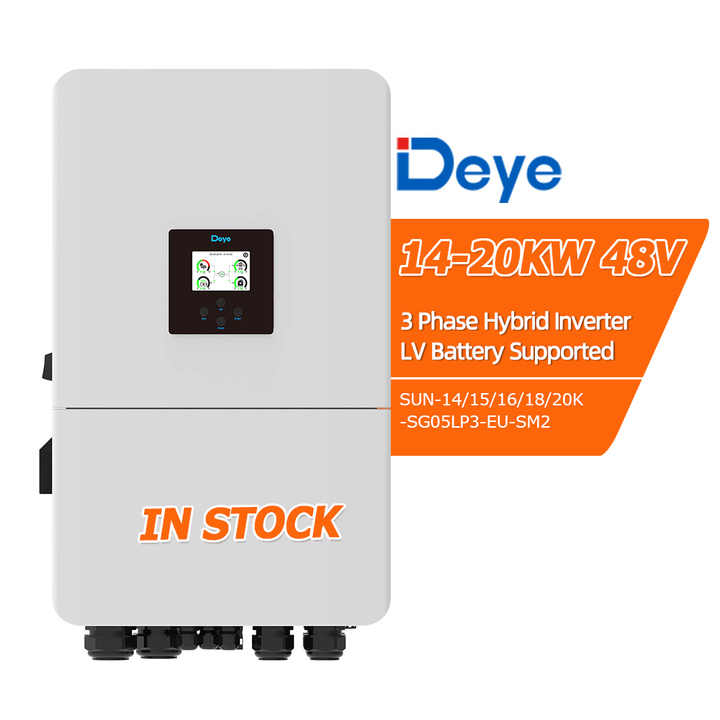 EU Stock Deye 3 Phase Hybrid Inverter SUN-15K-SG05LP3-EU-SM2 14kw 15kw ...