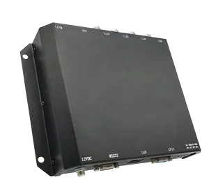 Ultra-high frequency four-port fixed UHF RFID reader configured with Impinj E710 RFID chip