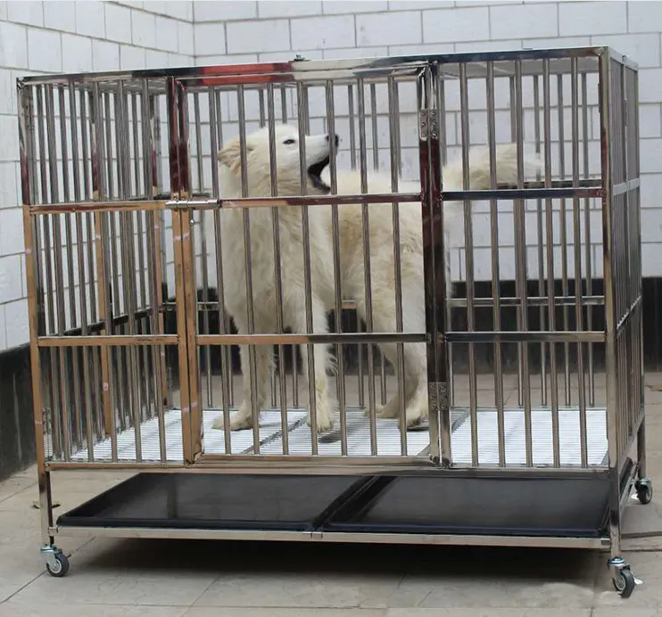 Kandang Anjing Baja Tahan Karat Kandang Logam Peti Anjing Tugas Berat Lipat Kandang untuk Dijual Murah