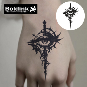 Tatouage au stylo Boldink personnalisé, motif œil <span class=keywords><strong>mal</strong></span>éfique réaliste, art corporel, imperméable, longue durée (2 semaines), encre Jagua Juice - Product Image 4