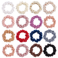 Attaches à cheveux en perles de style américain et américain pour femmes Perles colorées Bandeaux élastiques personnalisés pour filles