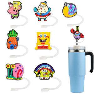 Spugna baby Pineapple House straw cover Cartoon Sponge <span class=keywords><strong>bob</strong></span> straw topper per decorazioni di paglia - Product Image 1