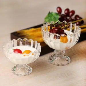 Different Designs Glass Ice Cream Cups Clear Transparent Milk Shake Cup  Classic Ice Cream Cups with Patterns Dessert Bowl Cup - China Glass Ice  Cream Cup and Fashionable Design price