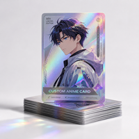 Cartes photo épaissies personnalisées, cartes postales de dessins animés DIY, cartes laser, marchandises de soutien pour célébrités d'anime, personnalisables en Chine
