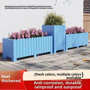 Pot de plateau de fleur en bois massif pour la plantation à la maison Pot de légumes anti-corrosion de jardin de balcon extérieur pour le bois de boîte à <span class=keywords><strong>fleurs</strong></span> de cour - Product Image 3