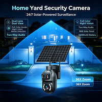 Sistema de Cámara Solar PTZ con Zoom 4G 36x Wistino, Vigilancia para el Hogar, Protección de Entrada de Patio, Visión Nocturna a Todo Color, Cámara de Seguridad