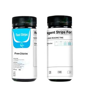 Bandelettes de test de <span class=keywords><strong>chlore</strong></span> <span class=keywords><strong>libre</strong></span>, kit de test de <span class=keywords><strong>chlore</strong></span> pour l'eau potable, piscine, spa, 100 bandelettes/flacon, substrat plastique, réaction rapide - Product Image 3