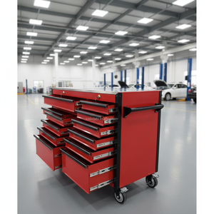 Boîte à outils roulante professionnelle CE à 15 tiroirs, solution de rangement personnalisable OEM pour <span class=keywords><strong>garage</strong></span>, entrepôt, boîte à outils roulante - Product Image 1