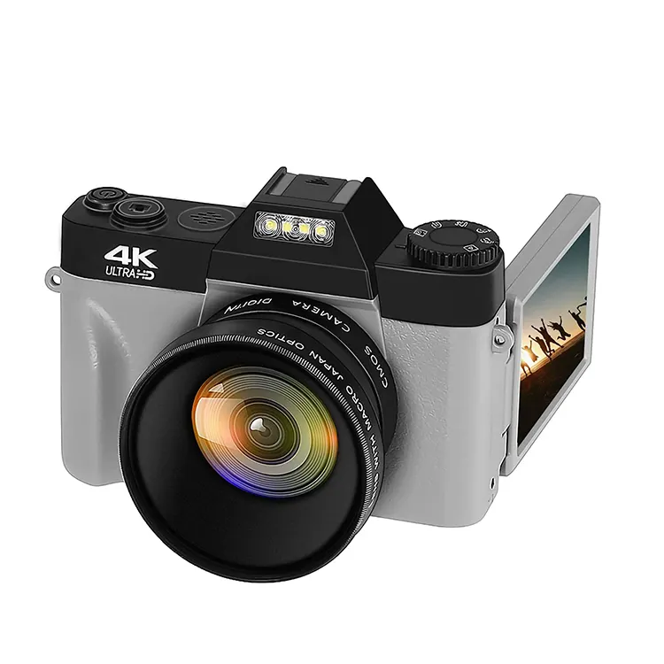 4K 디지털 카메라 16X 디지털 줌 Vlogging 카메라 비디오 캠코더 광각 렌즈 유튜브