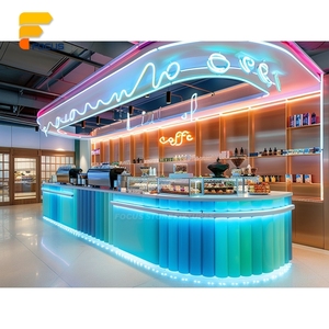 Vetrina per Dessert in Vetro su Misura per Caffetteria, Bancone in Legno per Pasticceria, Area Espositiva e Layout Area Servizio - Product Image 1