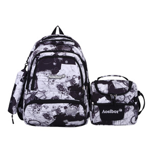 Teenager School Bag Primary Middle High School Students <b>Backpack</b> Lunch Bag Pencil Bag 3 Pieces Set <b>Backpack</b> - Product Image 6