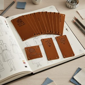 <span class=keywords><strong>Etichette</strong></span> in Pelle Personalizzate Fatte <span class=keywords><strong>a</strong></span> <span class=keywords><strong>Mano</strong></span>, <span class=keywords><strong>Etichette</strong></span> in Pelle PU con Goffratura e Fori <span class=keywords><strong>per</strong></span> <span class=keywords><strong>Lavori</strong></span> Artigianali - Product Image 1