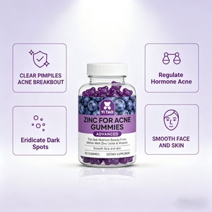 Gomitas OEM para limpieza de la piel, suavizantes, blanqueadoras faciales, cuidado de la piel, belleza, salud, suplemento de zinc para eliminar el acné - Product Image 2