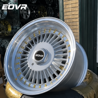 Ruedas Forjadas EVOR Personalizadas de 2 Piezas con Múltiples Radios y Pernos Dorados de 16 17 18 19 20 21 22 Pulgadas 5X120 5X112 5x114.3 de Aleación de Aluminio para Automóvil