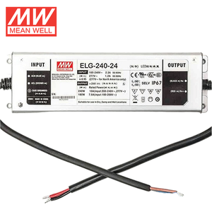 민웰 ELG-240 시리즈 240W 정전류 및 정전압 LED 드라이버 24V/36V/42V/48V/54V IP67/IP65 내장 PFC AC-<span class=keywords><strong>DC</strong></span> - Product Image 4