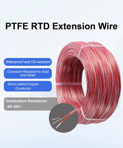 Câble d'extension blindé en maille métallique argentée PT100 RTD 100m, <span class=keywords><strong>gaine</strong></span> extérieure PTFE/PFA/FEP, indice de protection IP65, 750V, industriel - Product Image 4