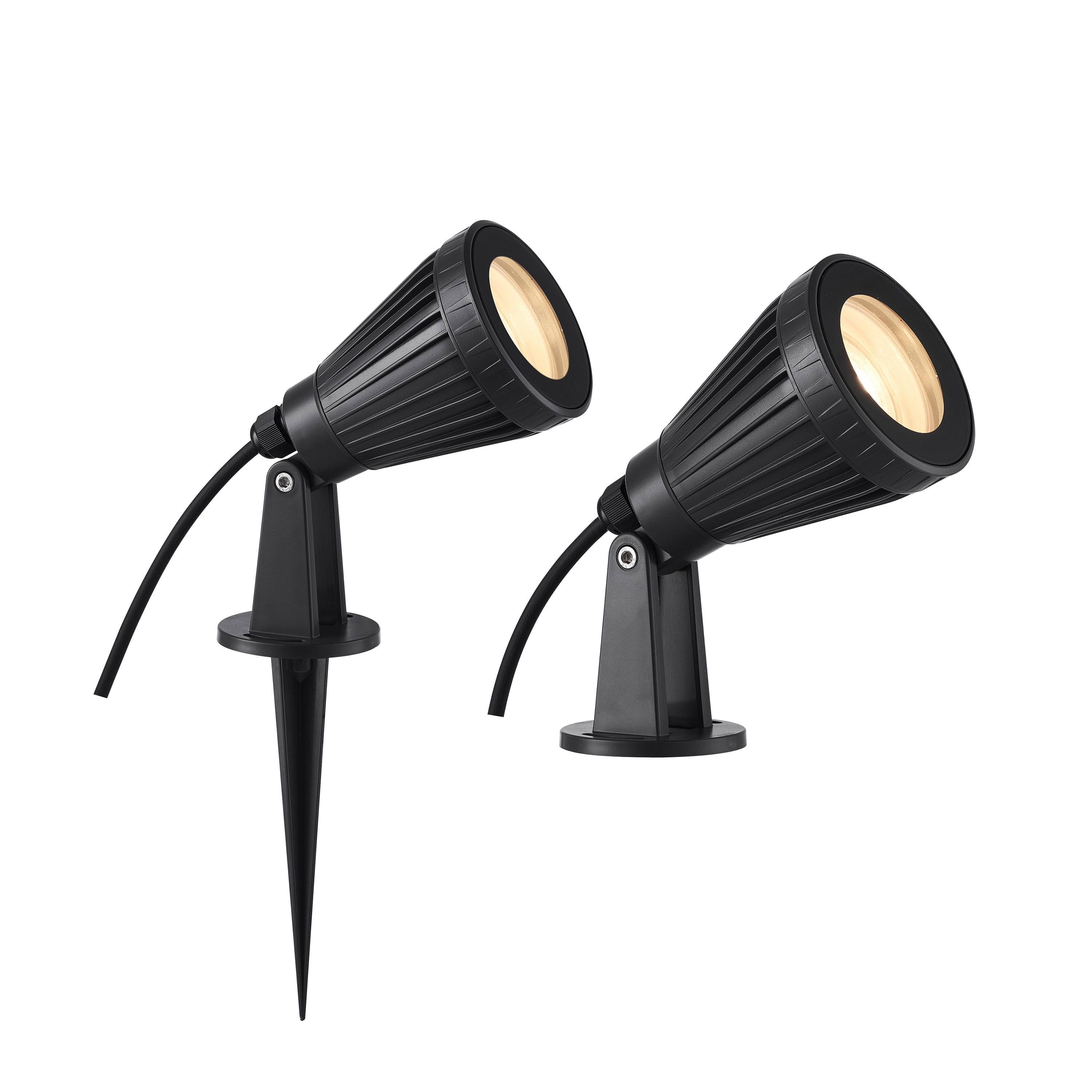 S1011 Landscape Outdoor Waterproof IP65 PC Material Plastic Black GU10 Garden Outdoor LED Spike Light Spot Lights
