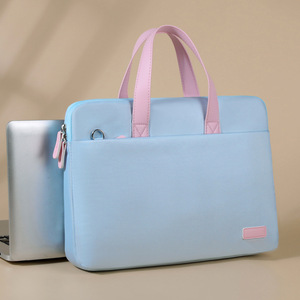 Sac pour ordinateur portable en polyester imperméable, mallette d'affaires légère, antichoc, 15,6 pouces, sac de voyage pour femmes, petite mallette - Product Image 6