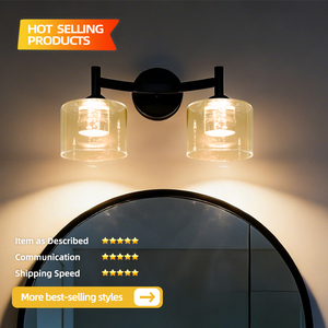 Black Victorian 2-Light Wall Lamp Vintage Crystal Glass Decorative Fancy Luxury Indoor Wall Light <b>Bedside</b> Crystal Light Decor - Product Image 2