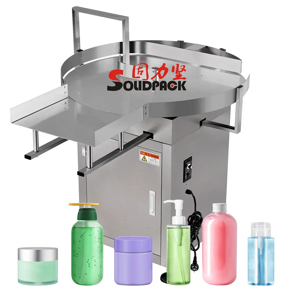 Solidpack-máquina de clasificación y punzonado automática, mesa giratoria para descodificar botellas