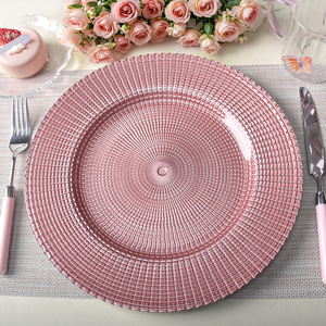 Assiettes de présentation <span class=keywords><strong>en</strong></span> verre opale or et argent, bord doré, couleur personnalisée, formes multiples, texture design pour mariage - Vente <span class=keywords><strong>en</strong></span> gros à prix réduit - Product Image 4