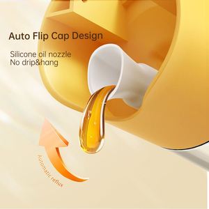 500ml Leakproof White Green Yellow Large Capacity 17oz Cooking Kitchen Glass Seasoning Soy <b>Sauce</b> Olive Oil Dispenser Bottle - Product Image 2