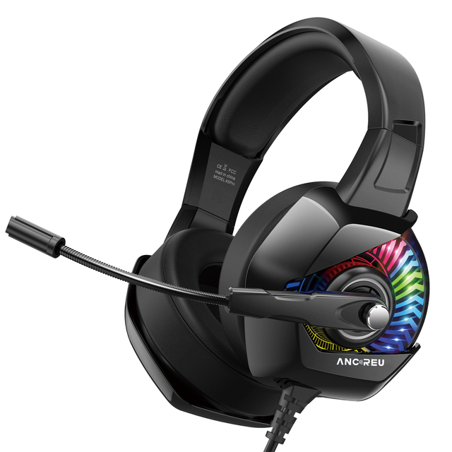 Ancreu K6 Wired Best Cost Performance Cheap PC PS4 LED RGB Gaming Headset for Gamer