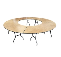 Table pliante à chevalet en forme de S serpentine en contreplaqué pour événements