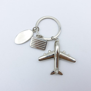 Porte-clés personnalisé en acier inoxydable 3D, mignon et tendance, en forme d'avion pilote, cadeau souvenir, porte-clés en métal, porte-clés avion planète - Product Image 3
