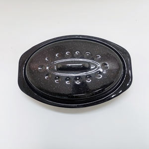 Sartén ovalada pequeña para asar de 13 pulgadas con tapa abovedada Sartenes para asar de metal esmaltado para pavo, pollo, cordero, verduras - Product Image 5