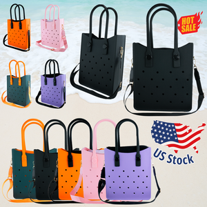 Hot Laptop-Friendly EVA Women Tote <strong>Bag</strong> Waterproof Punching Style for Clog Charm Custom <strong>Bag</strong> Versatile Use Handbags USA Stock 2025 - Product Image 1