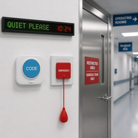 Botón Inalámbrico de Comunicación para Pacientes en Hospitales, Alarma Visual Centralizada para Estaciones Médicas y Pasillos