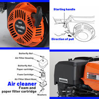 Moteur à essence 7HP 4 temps refroidi par air pour tondeuse à gazon, karting, certifié CE, fabricant OEM