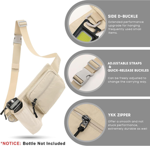 Fanny Packs Waist Bag Crossbody Bag Belt Bag Waist Pack with <strong>Water</strong> <strong>Bottle</strong> <strong>Holder</strong> <strong>for</strong> Travel <strong>Walking</strong> Running Hiking Cycling - Product Image 3