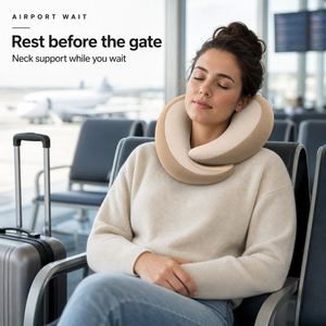 Wholesale Vicsun NP_N104 Portable Ergonomic Memory Foam <strong>Neck</strong> <strong>Massager</strong> Real Touch Feeling Travel Airplane Car Train Flight Hotel - Product Image 4