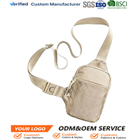 Sac de poitrine bandoulière unisexe résistant à l'eau, multi-poches, antivol RFID, pour voyage, décontracté, extérieur, travail, sport
