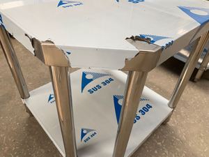 Nhà Bếp Thép Không Gỉ Lầu Năm Góc Góc Bàn Làm Việc - Product Image 4