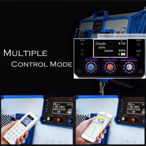 Yidoblo-AI-2000C de luz LED para estudio de TV, 200w, DMX, RGB, bicolor, con pantalla LED, CRI95, equipo de filmación de luz remota, 110V-240V - Product Image 4