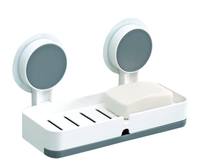 Support mural multifonctionnel de luxe en ABS pour savon, empilable, amovible, flexible, durable et puissant pour le rangement