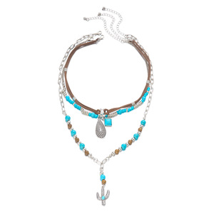 Juego <span class=keywords><strong>de</strong></span> 4 Collares <span class=keywords><strong>de</strong></span> Moda Vaquera Occidental, Collares Retro con Colgante <span class=keywords><strong>de</strong></span> Cabeza <span class=keywords><strong>de</strong></span> Toro, Turquesa, Sombrero, <span class=keywords><strong>Cadena</strong></span> <span class=keywords><strong>de</strong></span> Gargantilla en Capas - Product Image 6