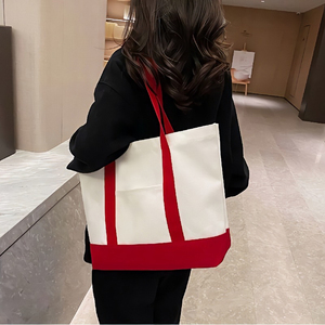 Sac fourre-tout en toile de <span class=keywords><strong>coton</strong></span> <span class=keywords><strong>blanc</strong></span> de taille personnalisée en gros Sac à provisions uni réutilisable à la mode - Product Image 5